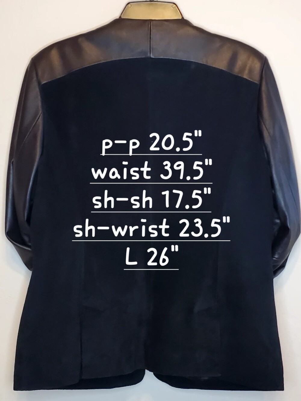 PRESTON & YORK Sz L Women's Black Lambskin & Suede Leather Zip Jacket - Picture 4 of 10